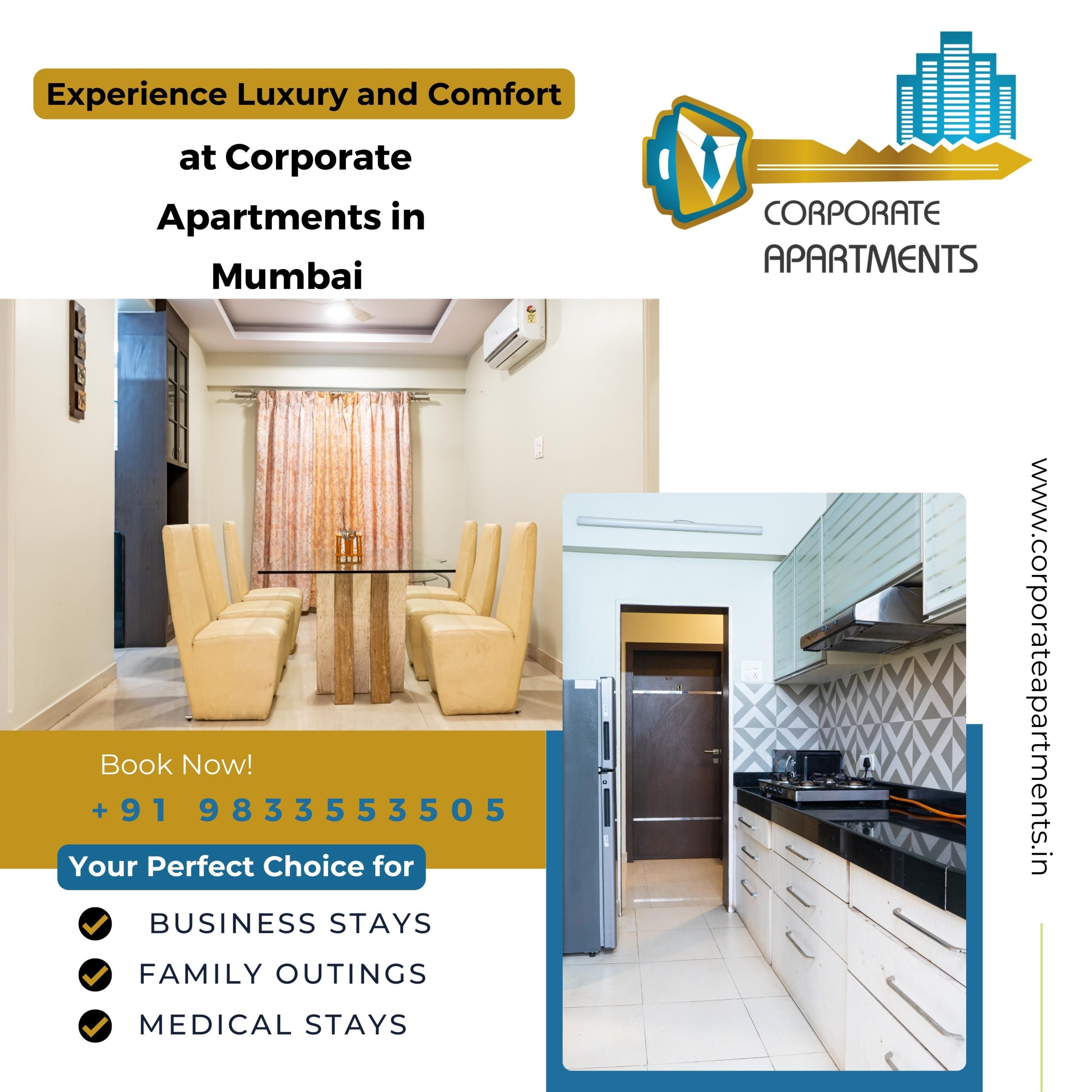 Read more about the article Experience the Perfect Balance of Comfort, Convenience, and Affordability with Corporate Apartments in Mumbai